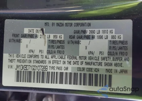 2016 Mazda Cx-3 Grand Touring из США, поврежденный, VIN JM1DKBD71G0107289